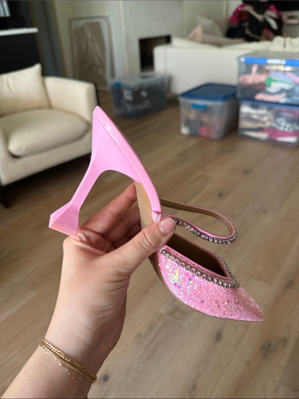 INC pink sparkly Barbie pumps - Picture 4 of 5